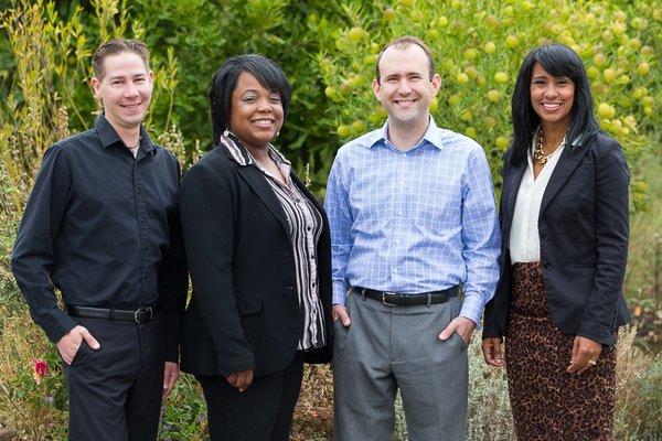 Corey, Valerie, Ian and Lynne, 2013. Our core team has been together for more than 8 years. We continue to grow.