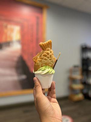 Ice Cream In Taiyaki Cone