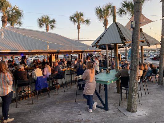 Outside bar and deck with a little southern rock & roll music - "Sweet Home Alabama and That's the Kind of Woman I Like!"