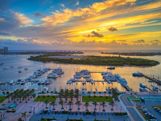 The Riviera Beach Marina Village and Peanut Island