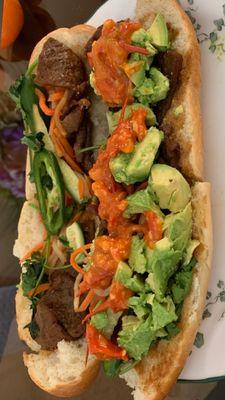 Vegetarian banh mi, delicious!!!!