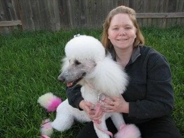 Jennie (Owner & PetStylist) and her Standard Poodle Ma Petite