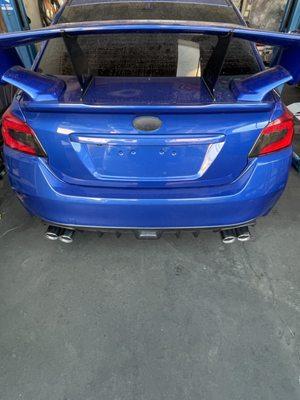 Subaru WRX - Dual chrome tips