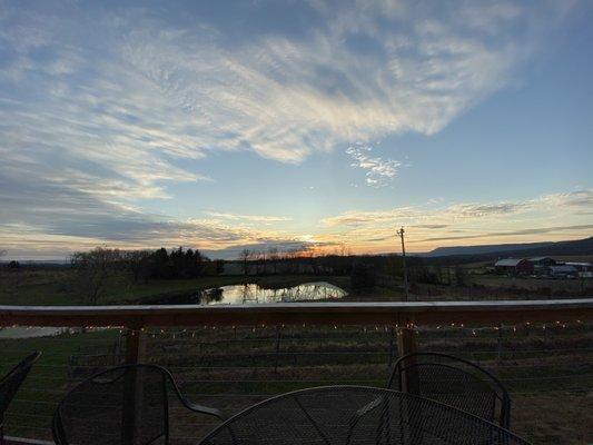 Sunset from the deck.