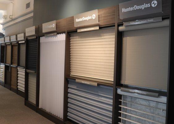 Hunter Douglas shade wall at Shade Light Solutiuons