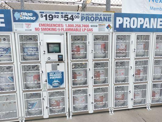 Blue rhino propane exchange.