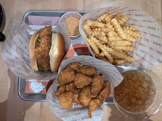 Kids Popcorn Chicken Combo and Chicken Sandwich Combo