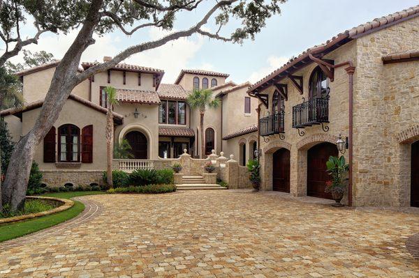 Texas Limestone Veneer Sea Island Residence