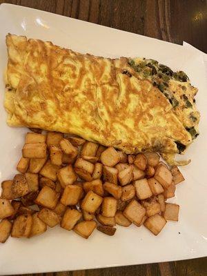 Tailor Made 3 Egg Omelette (peppers and mushrooms)