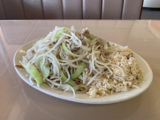 Pork Chow Mein & Pork fried rice.