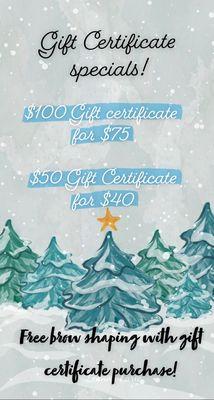 Holiday Gift Card Specials!