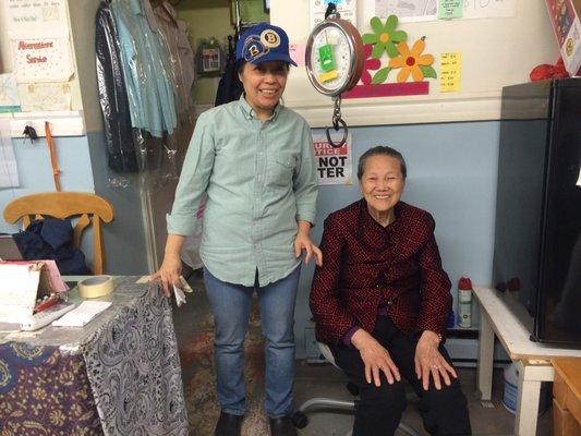 2 of 3 staffers at Sunny Laundromat in Mission Hill