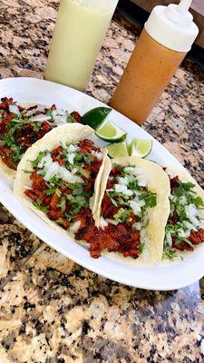 Tacos Al pastor con pina