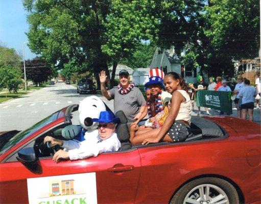 Cusack Insurance at the July 4th Parade in Oak Lawn, Illinois