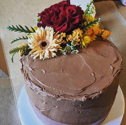 Custom Chocolate Birthday Cake