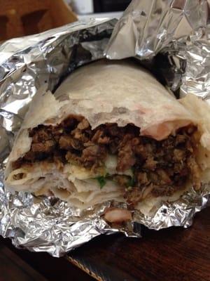 Regular carne asada burrito sooo good