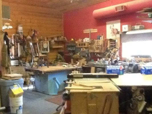 The owner was even nice enough to show us the back of the shop where he does his work!