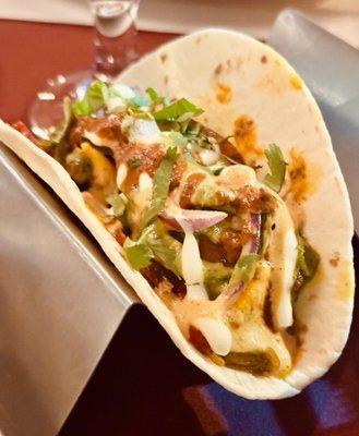 Paneer tikka taco