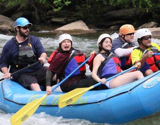 Huey and his crew on the Ocoee River