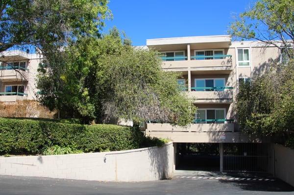 Exterior of the building.  All units have a balcony.