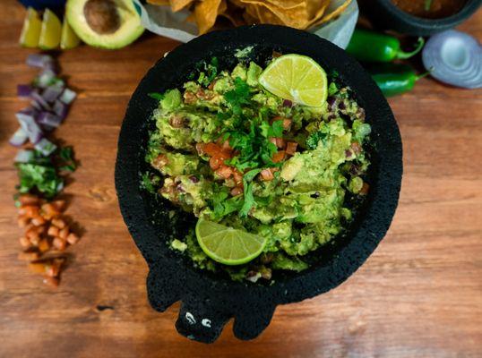 Fresh Guacamole made Table side