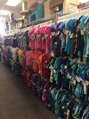 Every color by every size, well organized and all in fairly good to brand new condition.