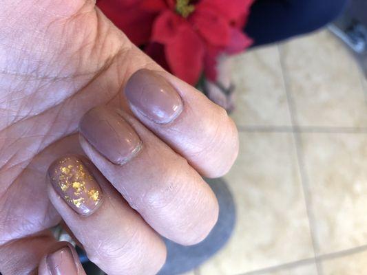 This is literally two days later and the polish was so old that it dry cracked on .