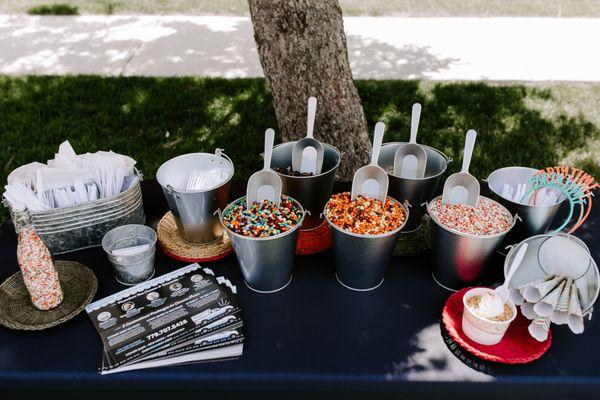 Classic catered sundae bar