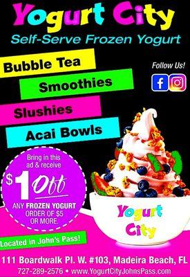 Please show is this coupon for a discount on our Frozen Yogurt