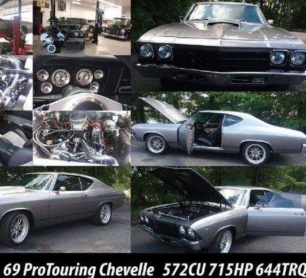 69 Pro Touring Chevelle 572 BBC
6spd trans