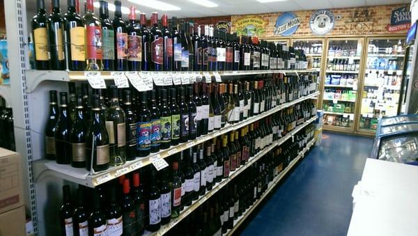 Clean wine section  , well  organize, and also organize beer cooler also and liquor selection,,