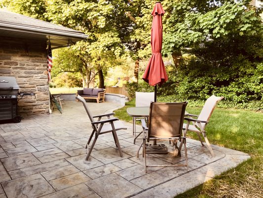 Stamped Concrete Patio by TEVA