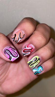 Nails with design by Van