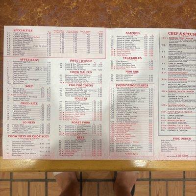 Full Menu.