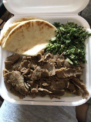 Gyro 16. Gyros Plate with tabouli salad