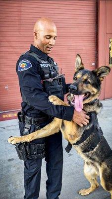 Officer Allen with his partner Danto.