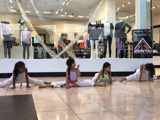 Zentai Kids at Garden State Plaza sharing with the world the indomitable spirit that martial arts develops