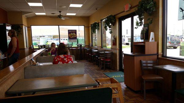 Seating Area at Subway Clinton, IN