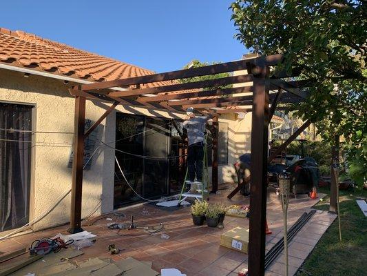 Demoing a Pergola for a backyard transformation