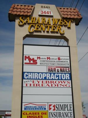 Our business sign off Sahara Ave.