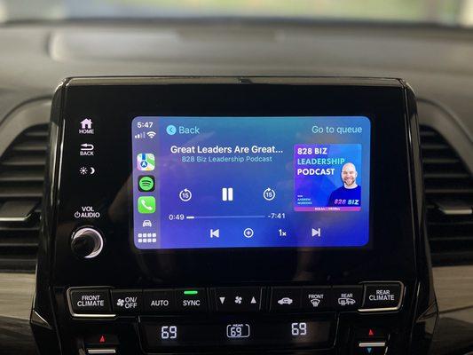 The 828 Biz Leadership Podcast on Spotify via Apple CarPlay