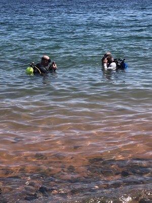 Having fun in Lake Mohave.