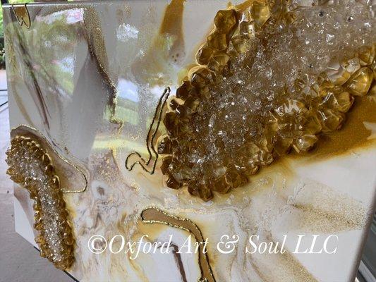 Geode crystal resin wall decor