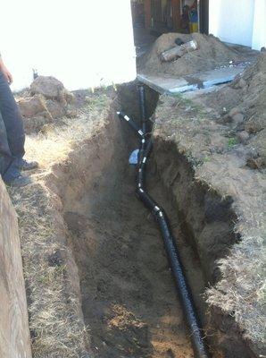 Sewer line installation in Anaheim