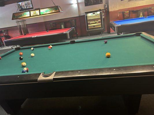 My dad and I playing pool