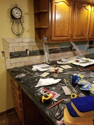 Backsplash & kitchen remodel fully installation!!