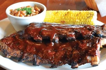 On Tuesdays, order full slab of the baby back ribs at half slab price