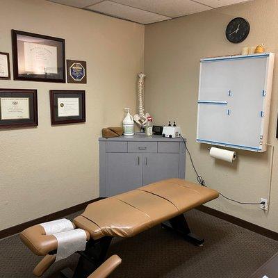 One of our private chiropractic treatment rooms