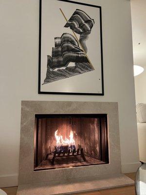 Fireplace marble frame