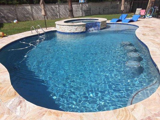 Little Lagoon at the JV Casino Resort. Built by Texas Pools and maintained by Pinch A Penny.